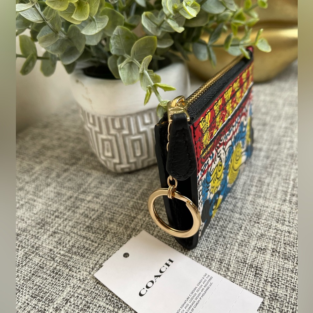 $69 Price per piece Coach Disney Mickey Mouse X Keith Haring Mini ID Case Card - Picture 8 of 12